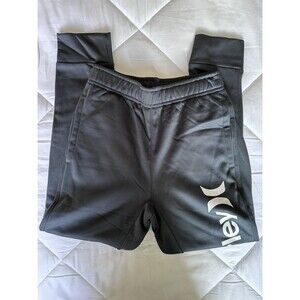 Hurley Nike Therma-Fit Boys Gray Jogger Pants Small Fleece Drawstring Pockets